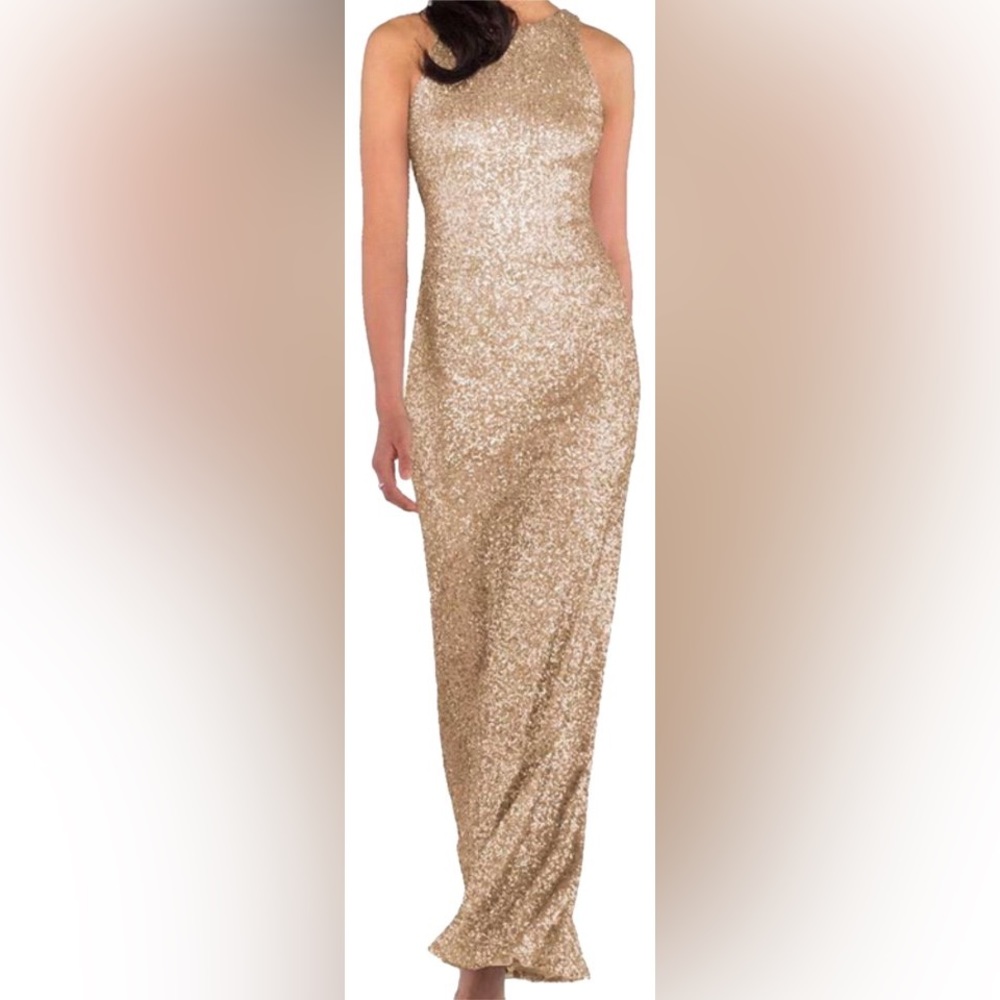 Gently worn once, SORELLA VITA 8994 gold sequin
